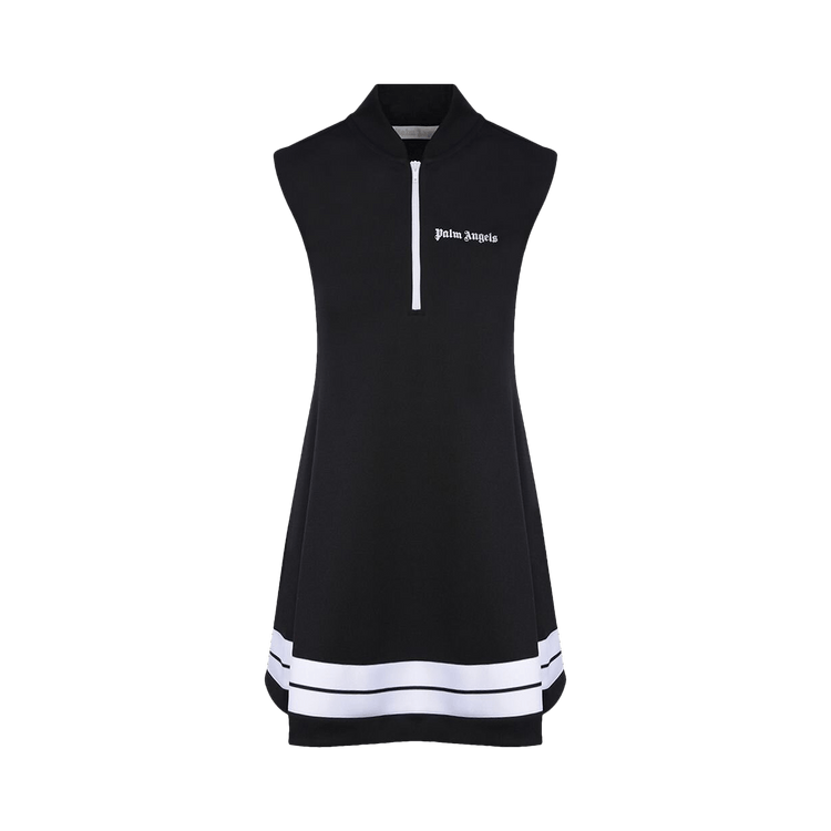 Buy Palm Angels Zip Track Dress 'Black/White
