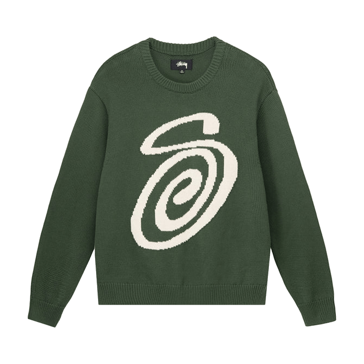 Stussy Curly S Sweater 'Green'