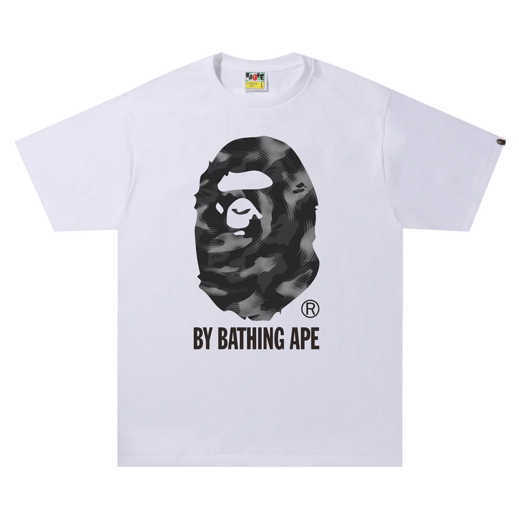 BAPE Stroke Camo By Bathing Ape TShirt 'White/Black' GOAT