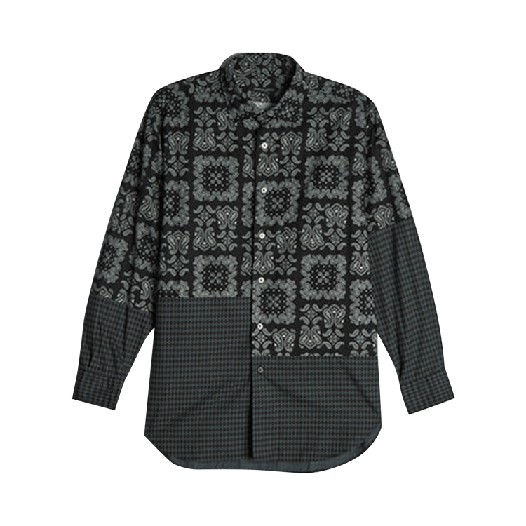 Engineered Garments Sheeting Bandana Print Spread Collar Shirt 'Black ...