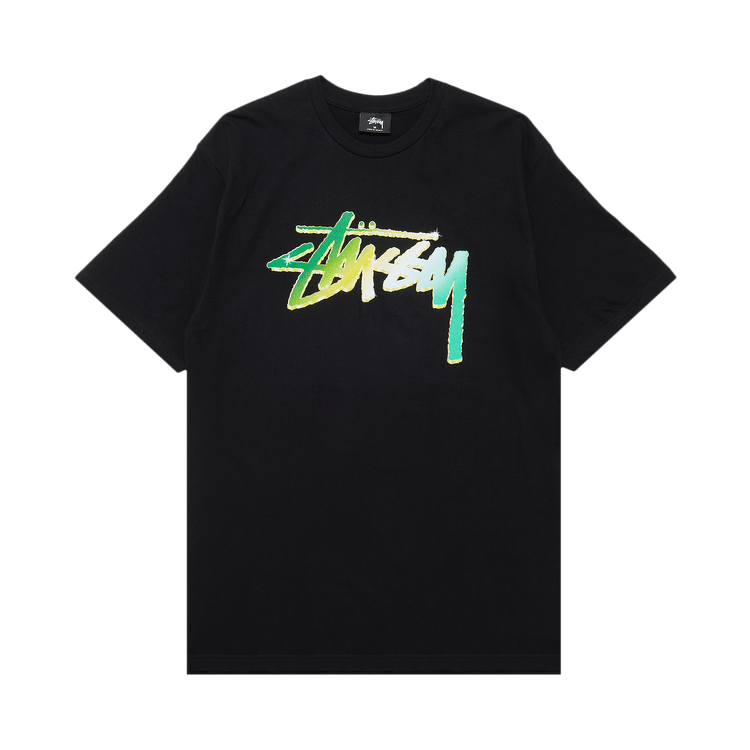 Buy Stussy Chrome Stock Tee 'Black' - 1903714 BLAC | GOAT