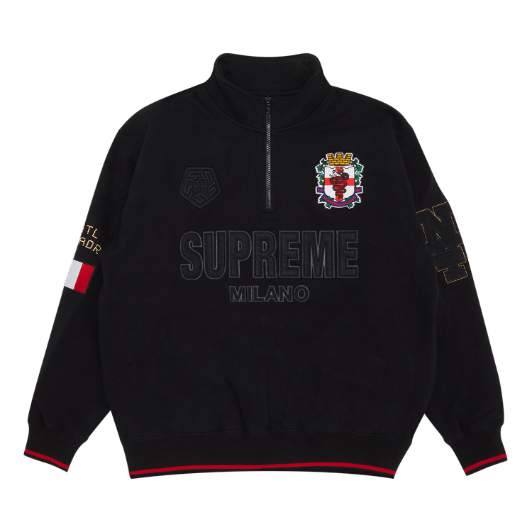 Supreme Milano Half Zip Pullover 'Black'