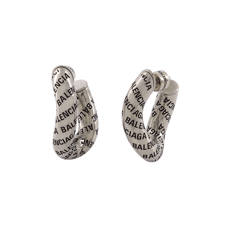 Buy Balenciaga Logo Earrings 'Silver' - 700191 TZ99I 0911 | GOAT