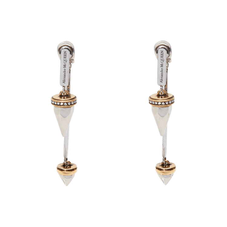キラキラ Buy Alexander McQueen Punk Stud Earrings 'Crystal