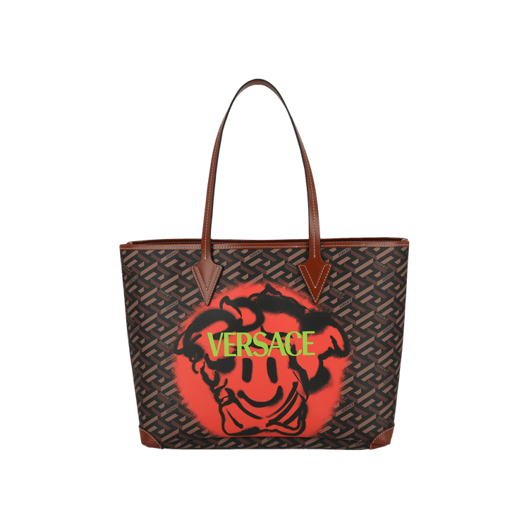 Buy Versace La Greca Smile Tote Bag 'Multicolor' - 1002218 1A02013