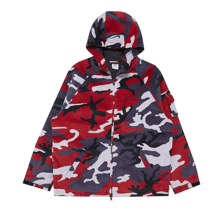 Buy Supreme x Nike Arc Corduroy Hooded Jacket 'Red Camo' - SS22J1