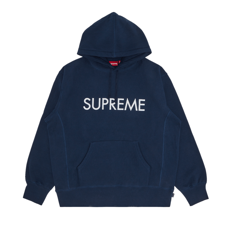 Dark blue supreme hoodie online