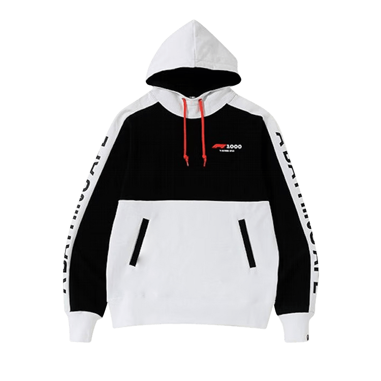 Buy BAPE x F1 1000 Two Tone Pullover Hoodie 'Black/White' - 0039