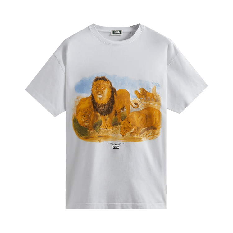 Buy Kith For AMNH Lion Vintage Tee 'White' - KHM030702 101