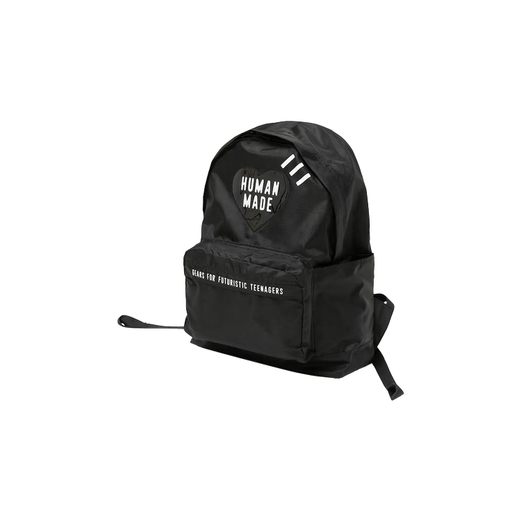Buy Human Made Rip-Stop Heart Backpack 'Black' - HM24GD040 BLAC | GOAT
