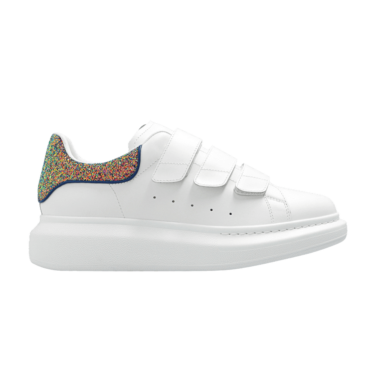 Alexander Mcqueen Wmns Oversized Triple Strap Sneaker White Glitters Culture Circle