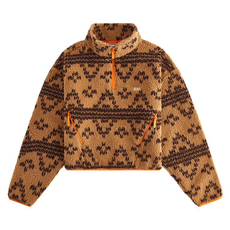 Kith claremont sherpa quarter zip フリース Kith Hillside Claremont Sherpa Quarter Zip French Clay Men's