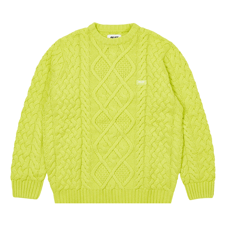 Buy Palace Cable Knit 'Neon Green' - P23KW003 | GOAT CA