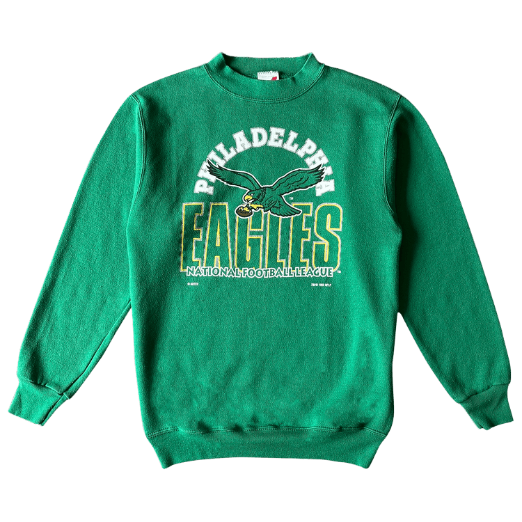 Vintage 90s Green Logo 7 Philadelphia Eagles Sweatshirt - Large Women's  Cotton– Domno Vintage