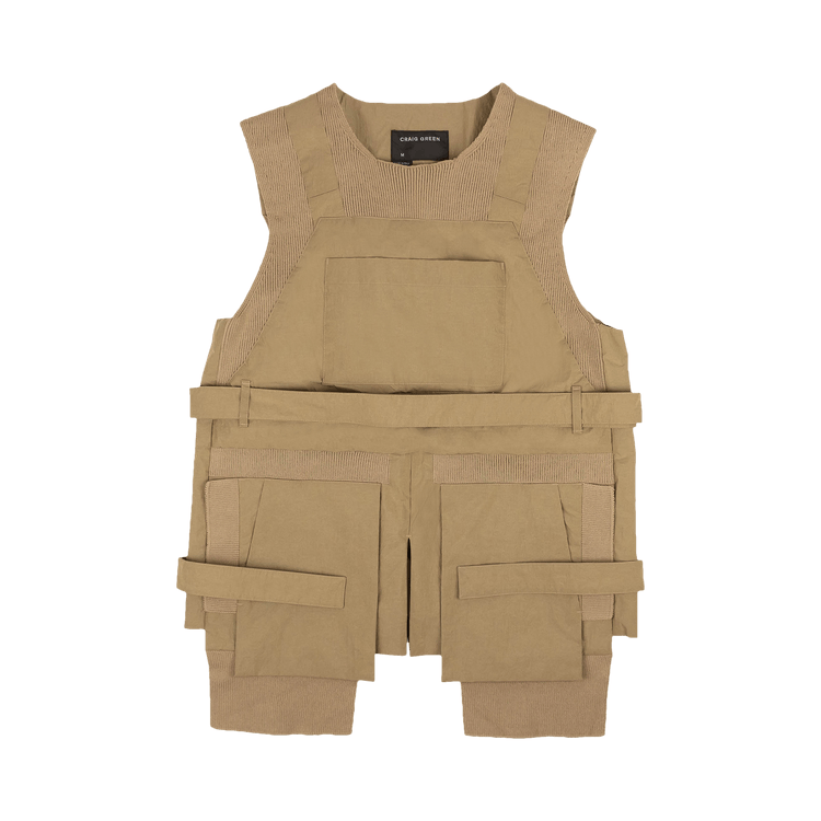 Craig Green Ribbed Utility Vest 'Cream' GOAT