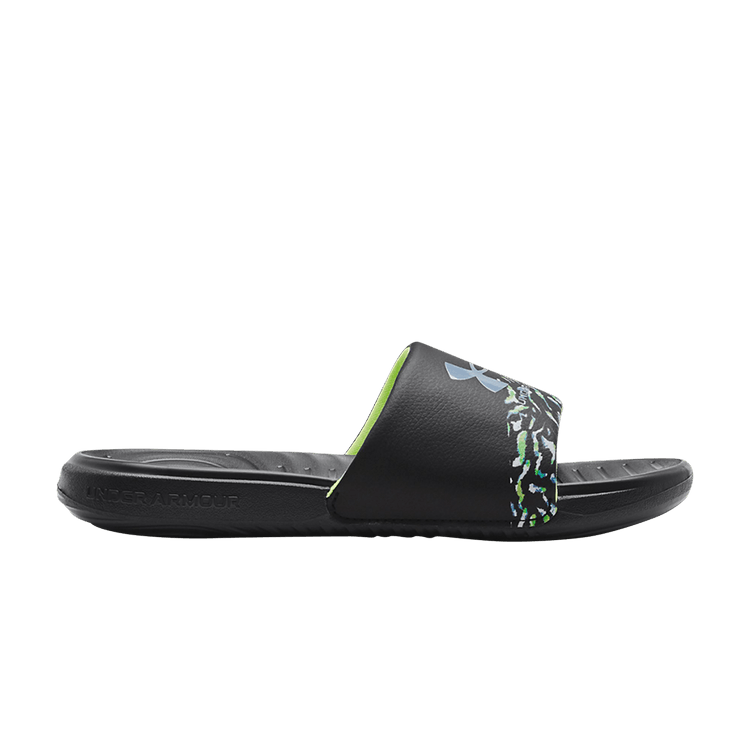 Under Armour Ansa Graphic Slide 'Black Quirky Lime' (Women's)