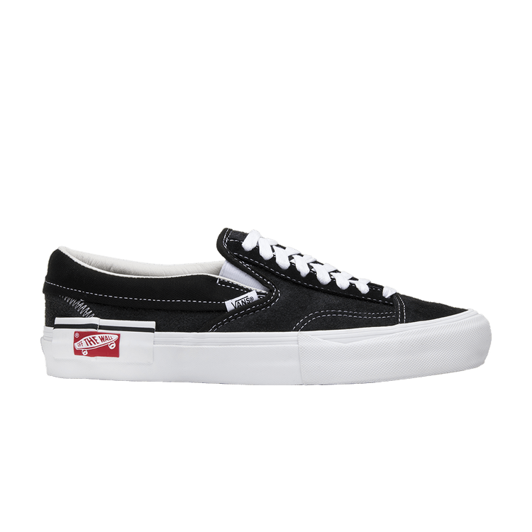 Vans slip on top cut and paste black