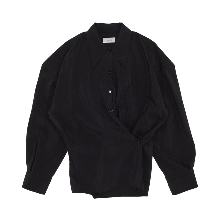 Lemaire Dry Silk Twisted Shirt 'Black' GOAT
