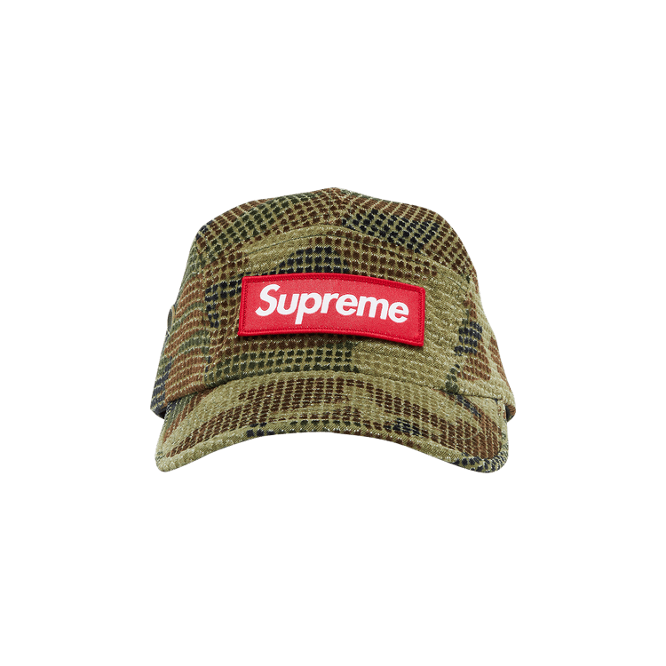 Buy Supreme Camo Grid Velvet Camp Cap 'Woodland Camo' - FW22H22 WOODLAND  CAMO | GOAT