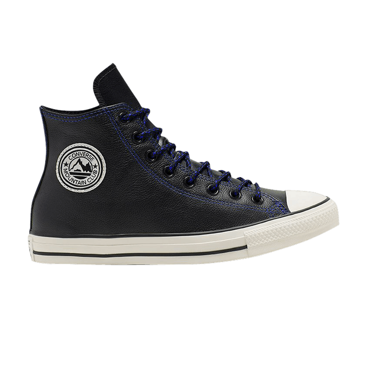 Chuck Taylor All Star High Tumbled Leather 'Black Hyper Royal'