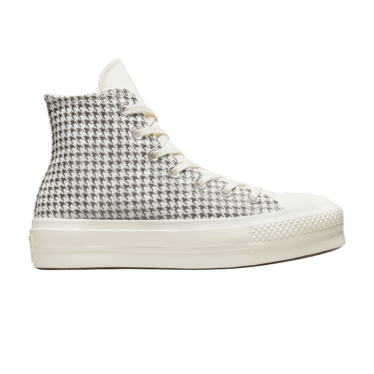 Wmns Chuck Taylor All Star Lift Platform High 'Houndstooth Shine - Egret Pure Silver'