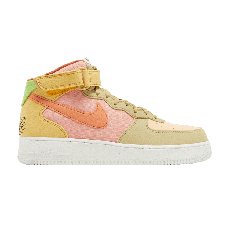 NIKE Air Force 1 Mid '07 LV8 Next Nature DM0119-100 Sail Wheat Grass  Sanded Gold