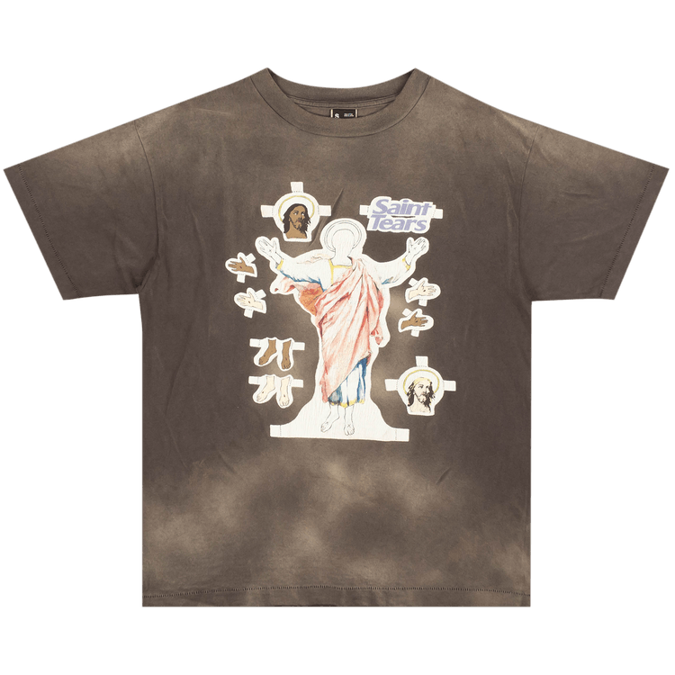 Buy SAINT Mxxxxxx Aged Denim Tears Short-Sleeve T-Shirt 'Grey