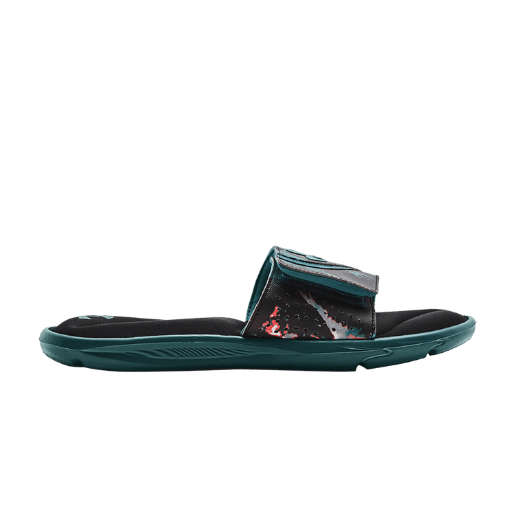 Under Armour Ignite 6 Graphic Strap Slide 'Color Splash - Tourmaline Teal'