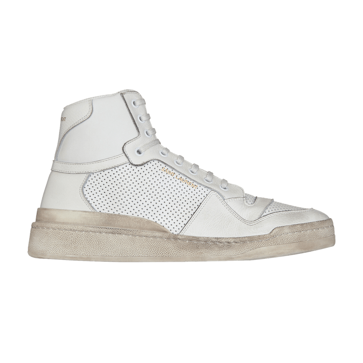 Buy Saint Laurent Wmns SL-24 Mid 'Distressed - Optic White