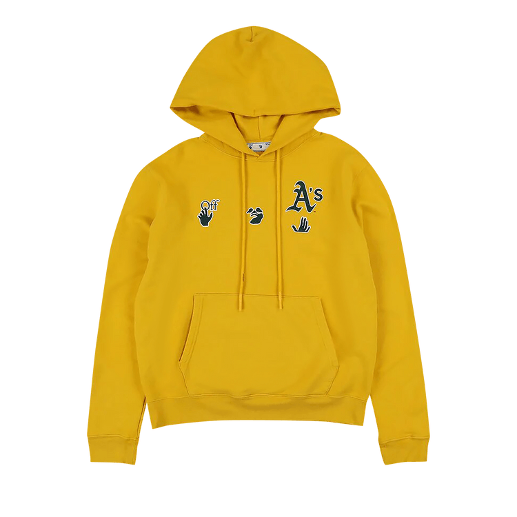 Off White Mlb Oakland Athletics Hoodie Yellow Blue Culture Circle