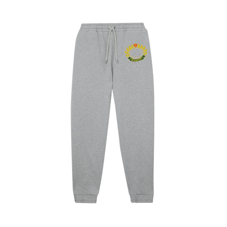 Burberry Oak Leaf Crest Jogging Pants Pale Grey Melange Culture Circle