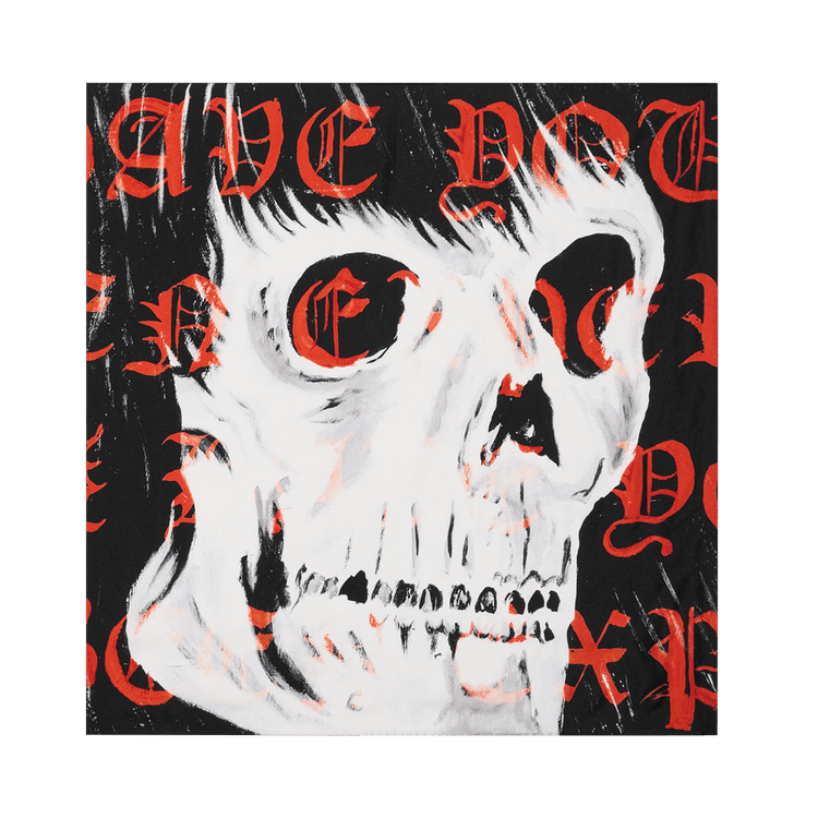 Buy Amiri x Wes Lang Skull Writing Scarf 'Black/Red