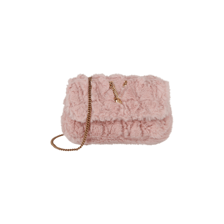 Shop Versace Virtus Faux Fur Shoulder Bag