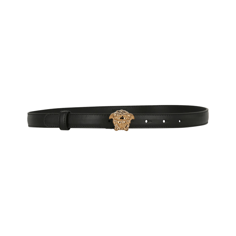 Medusa leather belt Versace Black size 90 cm in Leather - 34787378