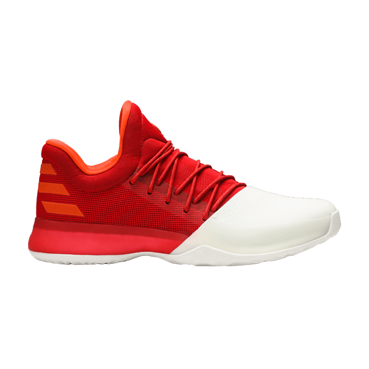 Adidas James Harden Vol 1 Red White Size 9 Basketball Shoes Rockets