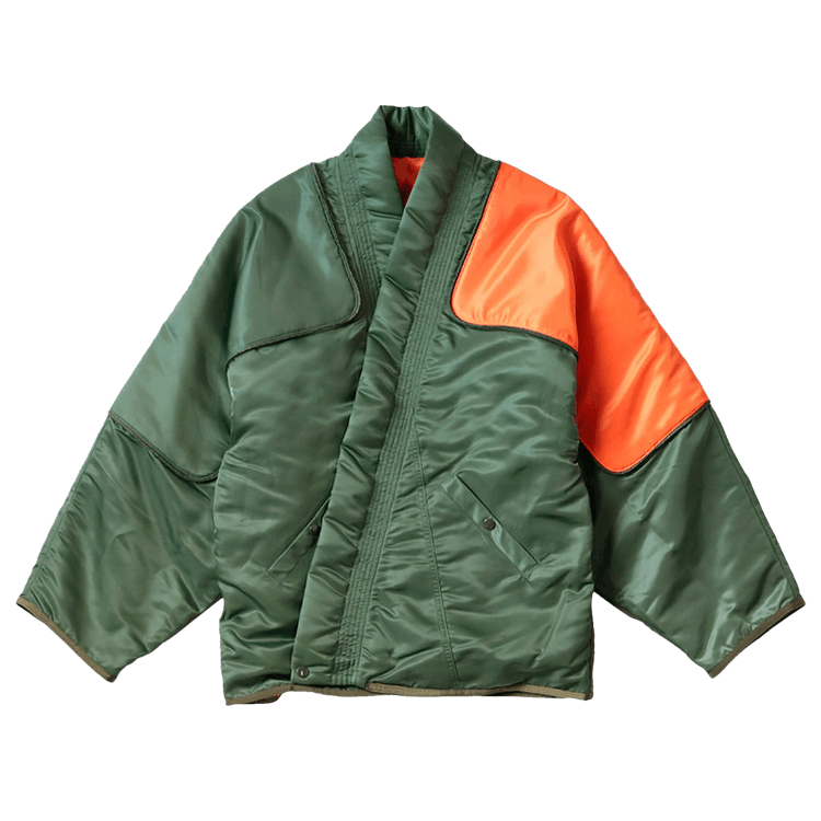 Buy Kapital MA-1 Nylon Kesa Sham Bomber Jacket 'Khaki