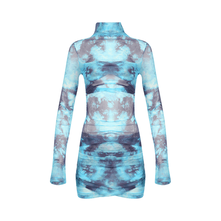 Buy Off-White Tie Dye Tulle Twist Long-Sleeve Dress 'Light Blue' -  OWDB409F22FAB0014037