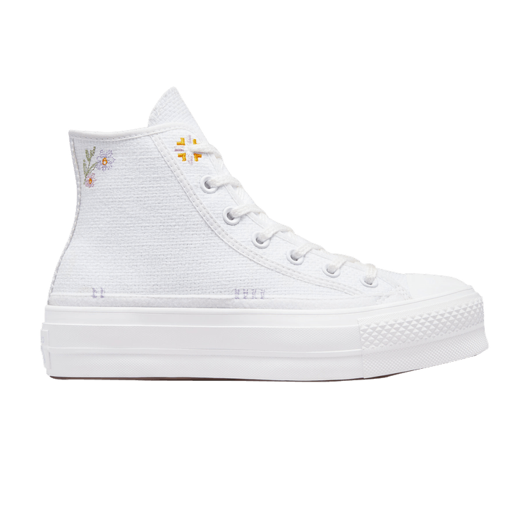 Wmns Chuck Taylor All Star Lift Platform High 'Autumn Embroidery - White'