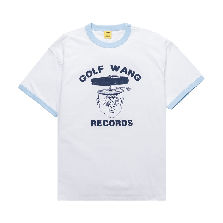 Buy GOLF WANG Golf Wang Records Ringer Tee 'White/Blue' FW22T1012WB