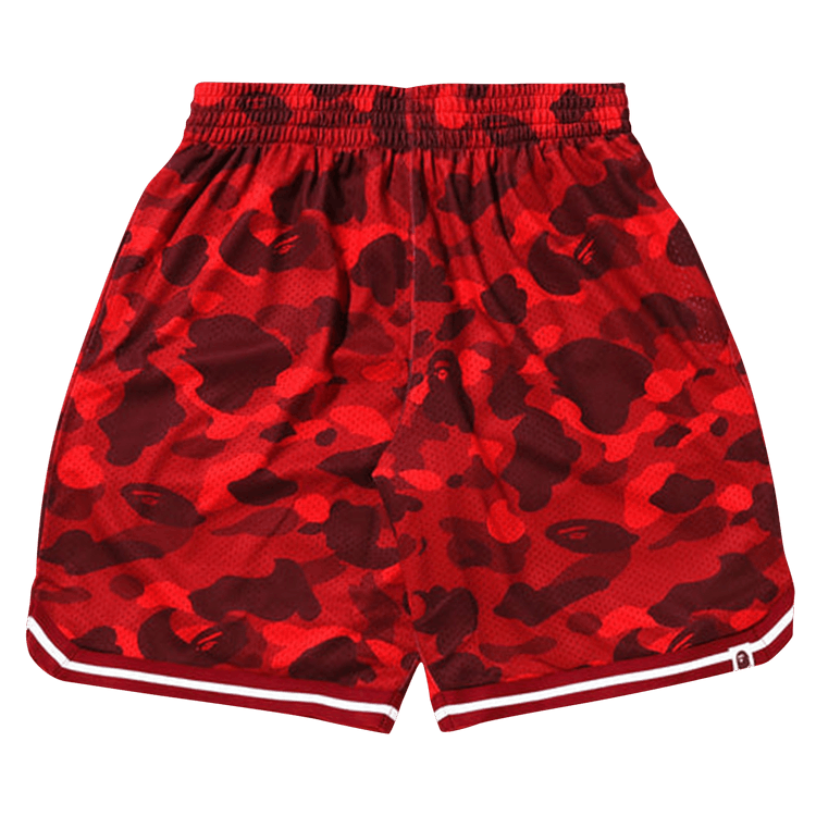 Bape Color Camo Wide Fit Basketball Shorts Red Men s Size XL