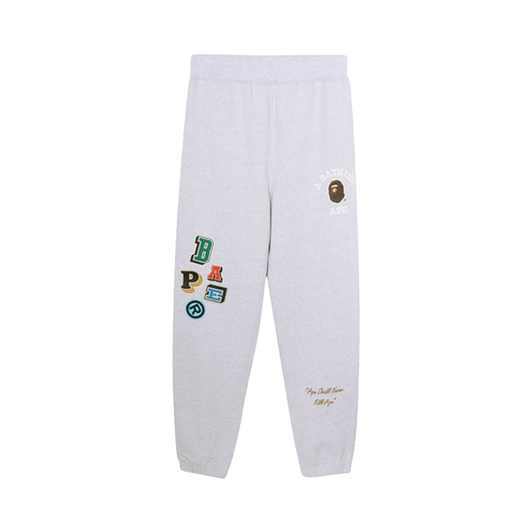 Grey bape sweatpants top