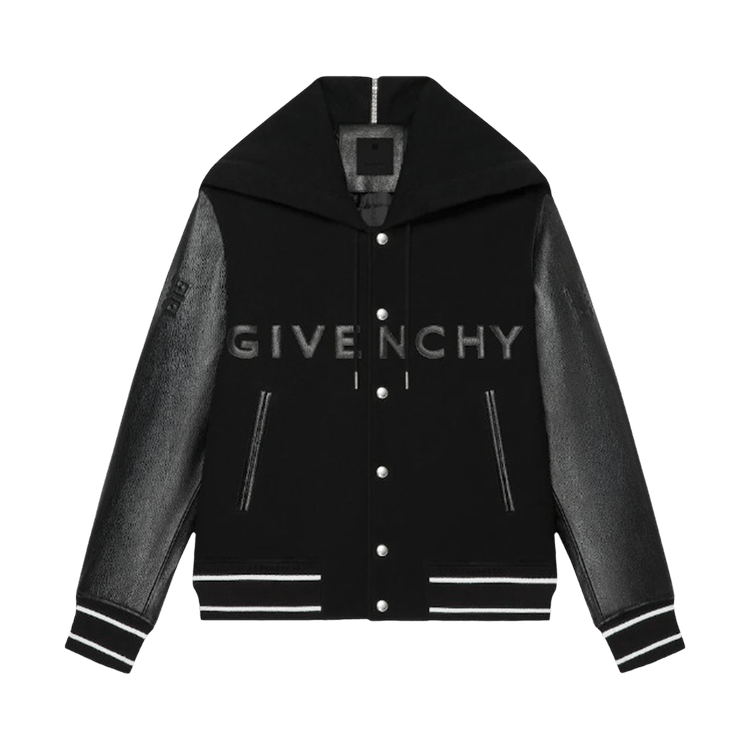 Givenchy Hooded Big Varsity Jacket 'Black' | GOAT