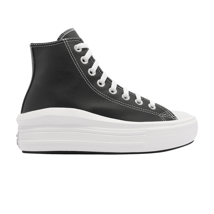 Wmns Chuck Taylor All Star Move Platform High 'Leather - Black'