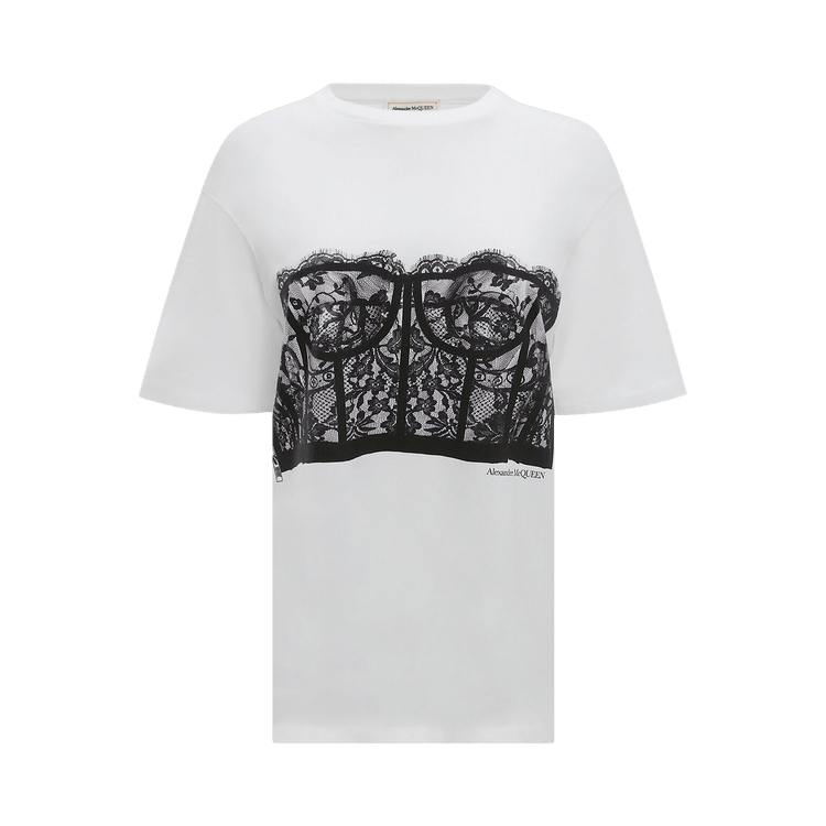 Alexander McQueen Corset TShirt 'White' GOAT