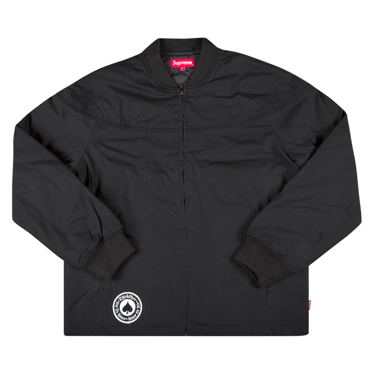 Buy Supreme x Thrasher Poplin Crew Jacket 'Black' - SS17J51