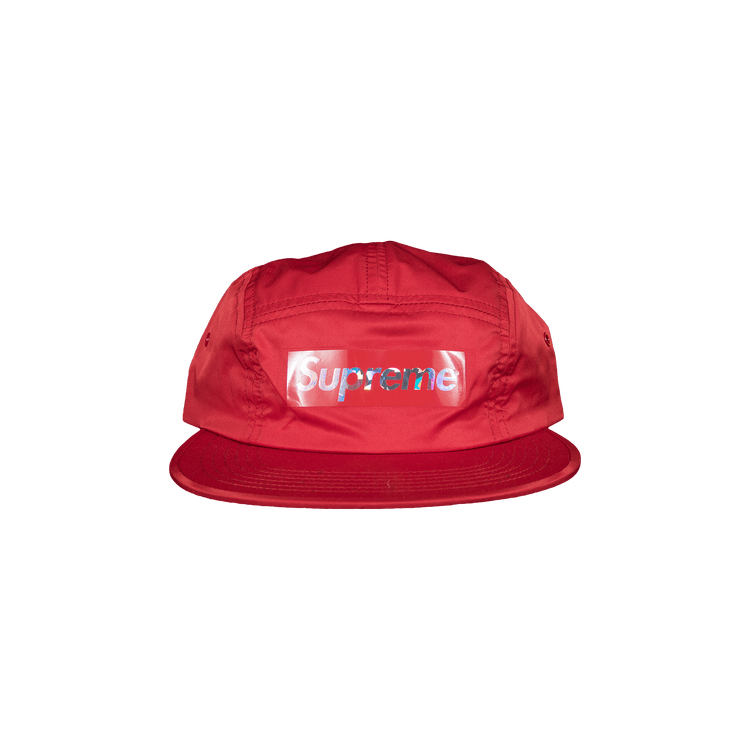 Supreme Box Logo Liquid Silk Camp Cap Red
