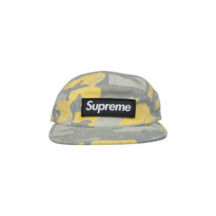 Buy Supreme Washed Out Camo Camp Cap 'Yellow' - SS19H18 YELLOW | GOAT