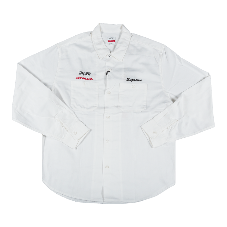 Buy Supreme x Honda Fox Racing Work Shirt 'White' - FW19S25 WHITE