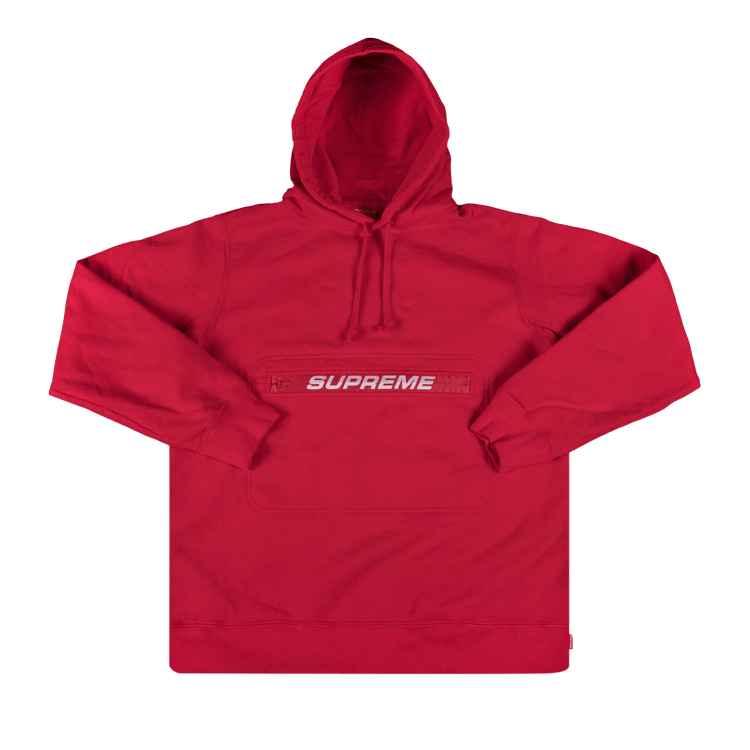 Buy Supreme Zip Pouch Hooded Sweatshirt 'Red' - SS19SW18 RED - Red