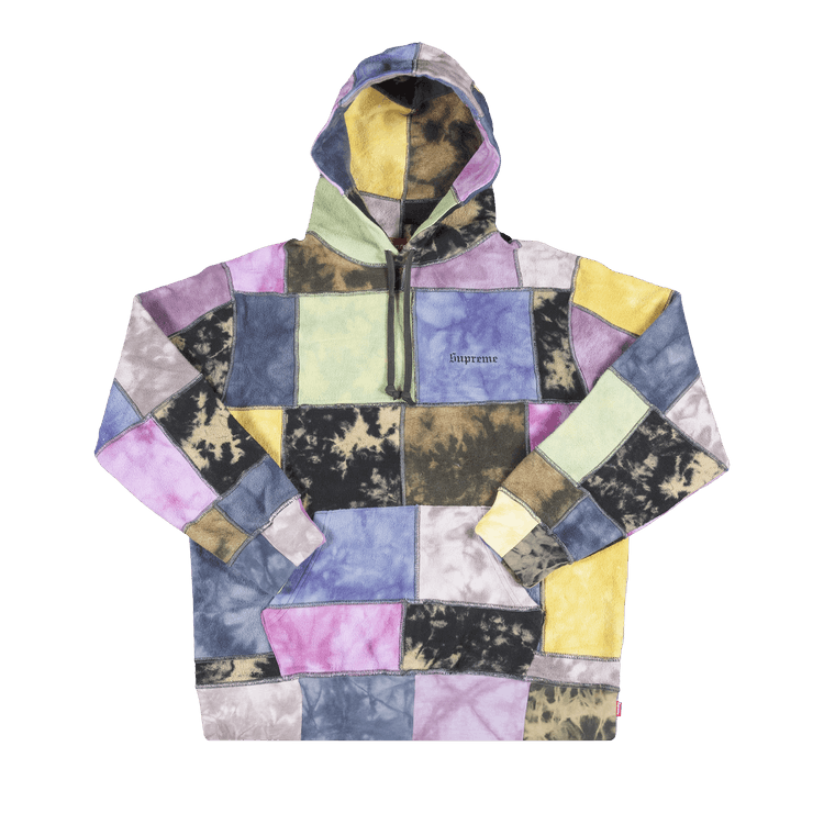 【M】supreme patchwork tie dye hooded sweatshirt パーカー box logo パッチワーク 名作 極少 パンツ 19ss 19aw